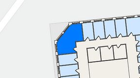 
							Planritning för QuickOffice Kista, 1 privata rum, 16 m²