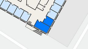 
							Planritning för FASTOFFICE Finlandsgatan 36, 2 privata rum, 25 m²