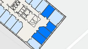 
							Planritning för FASTOFFICE Lidingö Torsvik, 4 privata rum, 37 m²