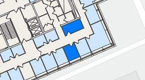 
							Planritning för Spaces Lindholmen, 2 privata rum, 17 m²
