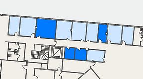 
							Planritning för Spaces Helsingborg Väla, 4 privata rum, 44 m²