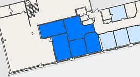 
							Planritning för Hub 1947, 1 privata rum, 93 m²