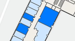 
							Planritning för Quick Office Älvsjö, 3 privata rum, 66 m²