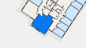 
							Planritning för Atmosfär Coworking, 2 privata rum, 37 m²