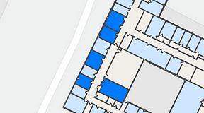 
							Planritning för Quick Office Älvsjö, 5 privata rum, 87 m²