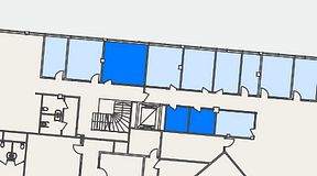 
							Planritning för Spaces Helsingborg Väla, 3 privata rum, 35 m²