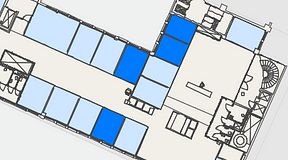 
							Planritning för Convendum Gävlegatan 16, 4 privata rum, 56 m²