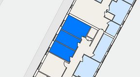 Planritning för SFL 7, 3 privata rum, 47 m²