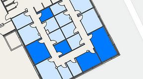 
							Planritning för Spaces Hyllie Vista, 5 privata rum, 80 m²