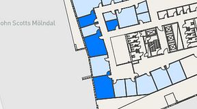 
							Planritning för Mindpark Mölndal, 4 privata rum, 76 m²