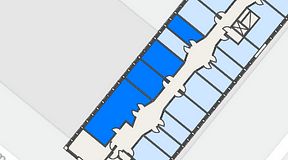 
							Planritning för Regus Almedal, 4 privata rum, 99 m²