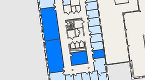
							Planritning för Spaces Nordenskiöldsgatan, 4 privata rum, 119 m²