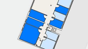 
							Planritning för C/O Tyresö, 5 privata rum, 71 m²