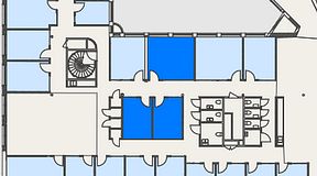 
							Planritning för Convendum Stampgatan 14, 3 privata rum, 42 m²