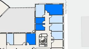 
							Planritning för Convendum Stampgatan 14, 4 privata rum, 61 m²