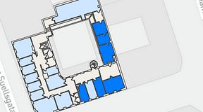 
							Planritning för Regus Adelgatan 21, 4 privata rum, 76 m²