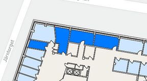 
							Planritning för Arkipelagen Järntorget, 4 privata rum, 56 m²