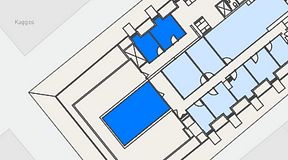 
							Planritning för Spaces Gamla Stan, 3 privata rum, 59 m²