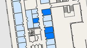 
							Planritning för Spaces Nordenskiöldsgatan, 4 privata rum, 32 m²