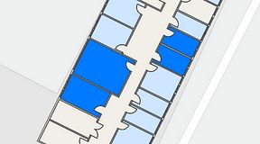 
							Planritning för Quick Office Älvsjö, 4 privata rum, 67 m²