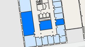 
							Planritning för Spaces Nordenskiöldsgatan, 3 privata rum, 72 m²