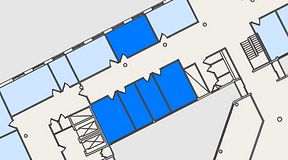 
							Planritning för Convendum Spårvagnshallarna, 5 privata rum, 88 m²