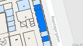 
							Planritning för THE WORKS Medborgarplatsen, 3 privata rum, 71 m²