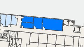 
							Planritning för Spaces Helsingborg Väla, 4 privata rum, 64 m²