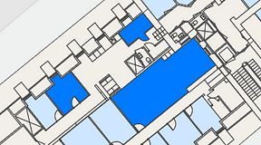 
							Planritning för Spaces Gamla Stan, 3 privata rum, 73 m²