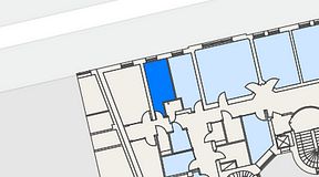 Planritning för Dospace Stora Torget, 1 privata rum, 11 m²