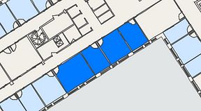
							Planritning för Regus Kistagången 20b, 4 privata rum, 61 m²