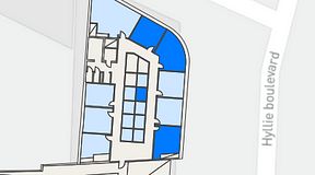 
							Planritning för Mindpark Hyllie Eden, 4 privata rum, 74 m²