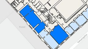 
							Planritning för United Spaces Uppsala, 2 privata rum, 105 m²