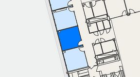 Planritning för Arena Skrapan, 1 privata rum, 18 m²
