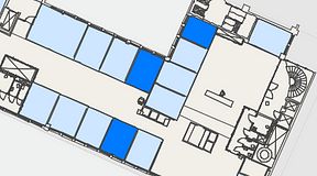 
							Planritning för Convendum Gävlegatan 16, 3 privata rum, 43 m²