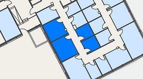 
							Planritning för Spaces Hyllie Vista, 4 privata rum, 53 m²