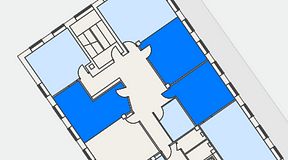 
							Planritning för Regus Östersund, 3 privata rum, 67 m²