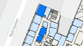 
							Planritning för Regus Östermalmstorg, 3 privata rum, 44 m²