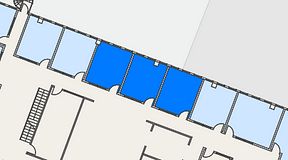 Planritning för Regus Marieholm, 3 privata rum, 42 m²