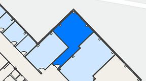
							Planritning för FirstOffice Kanalvägen 17, 1 privata rum, 40 m²