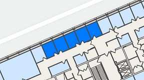 
							Planritning för Spaces Lindholmen, 3 privata rum, 42 m²