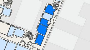 Planritning för Nybrogatan Business Center Nybrogatan 6, 4 privata rum, 54 m²