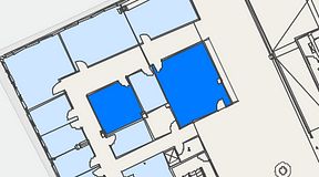 
							Planritning för United Spaces Waterfront Klarabergsviadukten, 2 privata rum, 51 m²