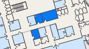 
							Planritning för United Spaces Östra Hamngatan, 3 privata rum, 34 m²