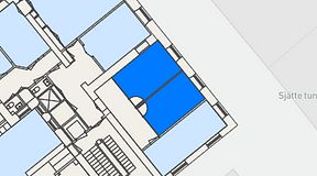 
							Planritning för Spaces Gamla Stan, 2 privata rum, 35 m²