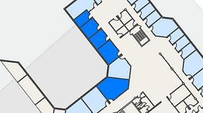 
							Planritning för FASTOFFICE Lunda, 5 privata rum, 89 m²