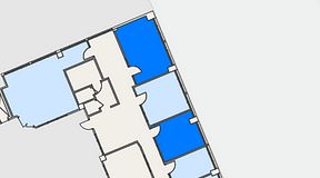 
							Planritning för FASTOFFICE Södertälje, 2 privata rum, 39 m²