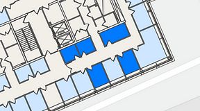 
							Planritning för Spaces Lindholmen, 5 privata rum, 37 m²