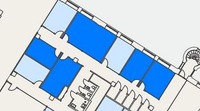 
							Planritning för Convendum Sundbyberg, 5 privata rum, 107 m²