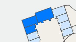 
							Planritning för Quality Office Nacka, 3 privata rum, 48 m²